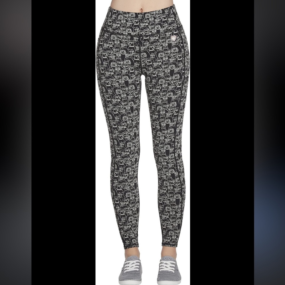 Heart Eyes BOBS from Skechers Black and White Patterned Leggings